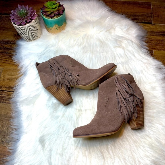 Steve Madden Ciarra Suede Fringe Bootie - Picture 1 of 9